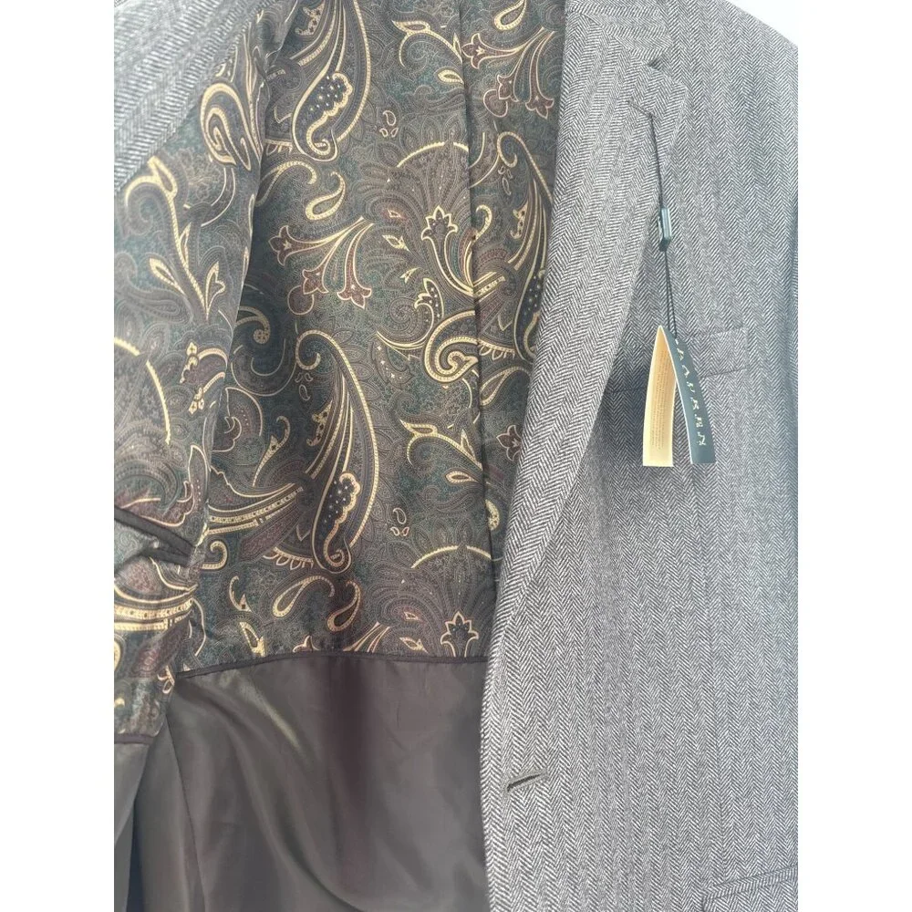 Lauren Ralph Lauren Mens Wool Cashmere Sport Coat Brown 46L‎